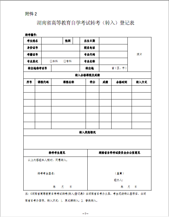 湖南省自学考试转籍转考工作办法(图2)